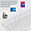 10 Inch Silent Wireless Bluetooth Keyboard for iOS/Tablet, White 5
