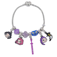 (A) Adjustable Beaded Charm Bracelets for Cosplay Costume Outfit, Fan Gift, Party Accessories, Multiple Colors
