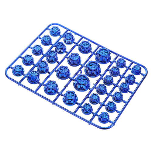 120Stk Schraubenkappen ABS Blau Hexagonal Für Motor Schutz 1