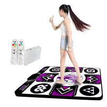 (Single Player Game, Purple) Dance Mat for Kids Adults Non-Slip Somatosensory Soft Dancer Step Pads with Music Multi-Function for PC TV