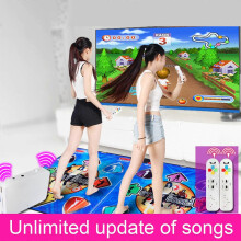 (Two Player Games, Blue) Dance Mat for Kids Adults Non-Slip Somatosensory Soft Dancer Step Pads with Music Multi-Function for PC TV
