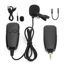 Headset Microphone, Wireless Design for Crystal Clear Audio & Full Compatibility, Rechargeable Transmitter & Receiver Set for Seamless Video