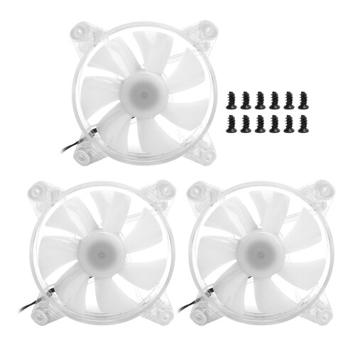 120mm CPU Cooler Fan 12V DC 4PIN Transparent Frame with Cool Light 1