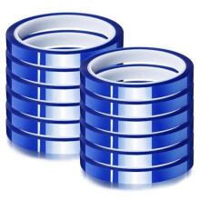 12 Rolls High Temperature Heat Tape, 10mm x 33m (108ft) Heat Resistant Tape, Electrical Insulation Tape for Wiring, HVAC, Automotive
