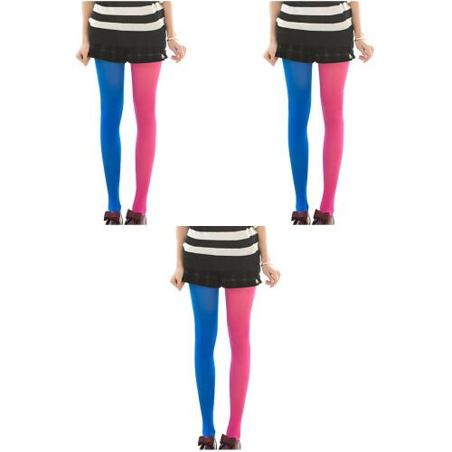 3Stk Seidenstrümpfe Für Damen Candy Color Elastisch Waschbar 2