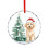 Crystal Glass Christmas Ornament Dog with Tree 1