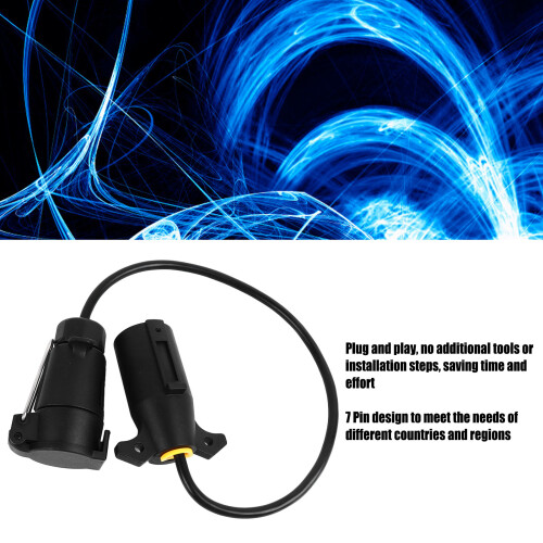 7-poliger US-zu-EU-Anhängersteckeradapter, langlebig, sicher, Doppelkopf 2