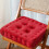 Soft Square Seat Cushion with Ties, Plush Winter Floor 1