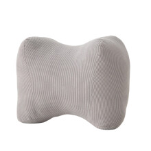 (36cm, Light Grey) Lumbar Support Pillow for Office Chair Cute Bow Shaped Back Support Pillow High Density Foam Cushion