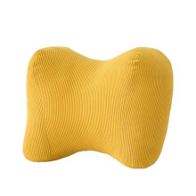 (36cm, Yellow) Lumbar Support Pillow for Office Chair Cute Bow Shaped Back Support Pillow High Density Foam Cushion