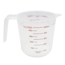 1PC 500ml Plastic Measuring Cup with Handle, Clear, 3.74x3.74", for Baking, Cooking & Mixing – Essential Kitchen Tool