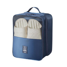Travel Shoe Bag with Three Compartments, Wear-resistant and Waterproof, Made of Polyester, for Flying and Carry-on Luggage