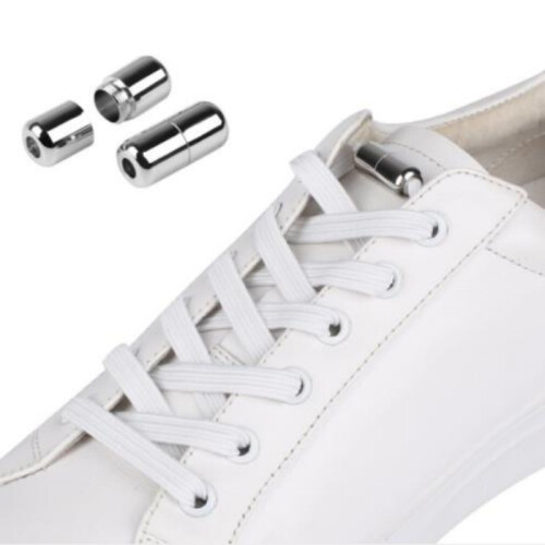 Elastische Schnürsenkel ohne Binden 1 Paar White