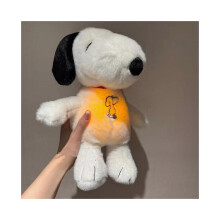 New Modes Baby Breathing Soothing Snoopy Dog Sleeping Companion Music and Light Plush Doll Toy best Christmas gift