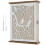 Wood Key Cabinet with Bird and Tree Pattern Wall-Mounted 1 1