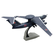 NATEFEMIN Soviet Russian Beriev A50U Aircraft Model 1:200 Scale Alloy Plastic Display Stand For Shelf Desk Showcase Decoration