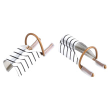 10PCS Reusable Aluminum Nail Art Extension Forms, Silver & Purple