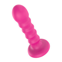 (One Size, Red) Silicone Anal Plug Adult Luminous G-spot Pleasure Anal Butt Plug Couple Toys for Adult Bedroom Pleasure