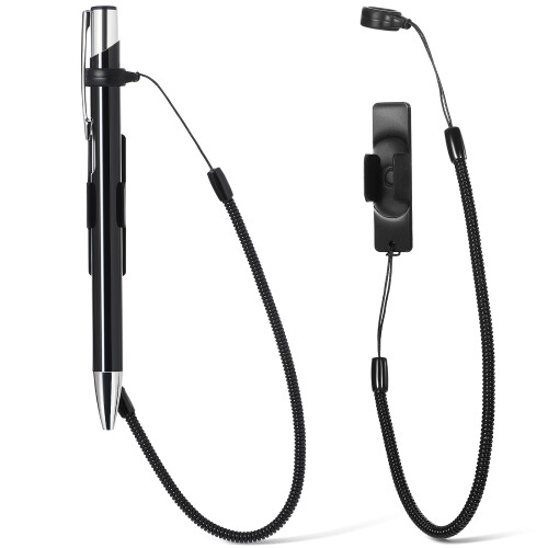 2Pcs Black Elastic ABS Silicone Pen Straps for Stylus Pens
