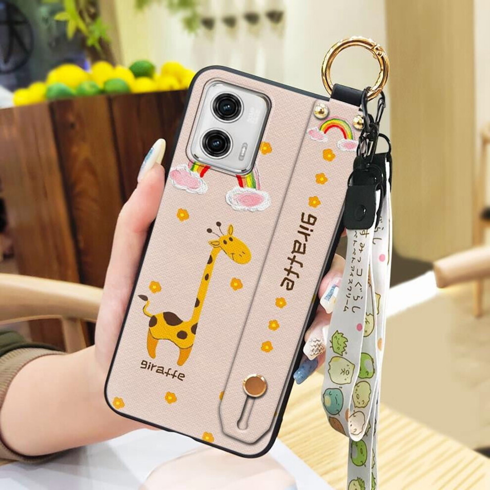 Moto G 5G 2023 Phone Case Â Soft Silicone Cartoon Cover With Lanyard, Wrist Strap, Ring & Kickstand, Anti-Dust & Anti-Knock 9558830177313