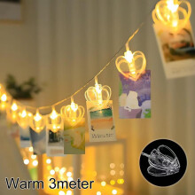 ABS Battery-Operated Photo Clip String Lights for Hanging Pictures, Ideal for Bedroom, Patio, Party and Wedding Decor