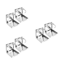 6Pcs ABS Silver Game Table Cup Holder - Sturdy Foosball Stand