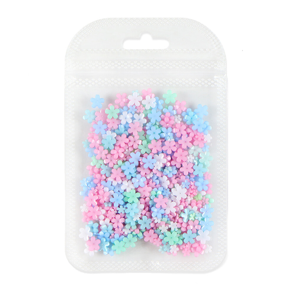 (Multiple Sizes, Multicolor) 400 Pcs Manicure Decorations Five Petal Flower Design Nail Accessory for DIY Creative Nail Decor