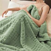 Pryess 71"x79" Taffeta Velvet Throw Blanket – Soft, Warm, All-Season Nap & Lounge Cover, Polyester, Tea Green