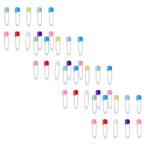 40pcs Stainless Steel Safety Pins (2.1") with Locking Heads, Assorted Colors – Compatible with Cloth Diapers, Prefolds, Flats, Laundry, Sewing &