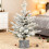 Pre-Lit Flocked Basin Tree 3FT with 70 Warm White LEDs 3