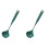 2Pcs Non-Stick Silicone Soup Spoons Long Handle Kitchen Ladles 1