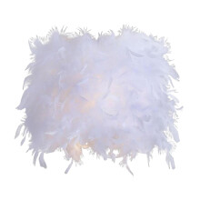 Feather Lamp Shade Hanging Lampshade Accessory Decor for Ceiling Pendant Light Pendant Light Cover for Home Party Living Room Length 25cm