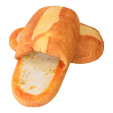 1 Pair Bread Slippers Non-slip Sponge Shoes Khaki Beef Tendon Indoor Wear For Men And Women
