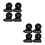 8Pcs Replacement Ladder Wheels Rubber Aluminum Black Pulley Set 7