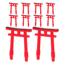 10Pcs Red PVC Mini Japanese Torii Gate Sculpture for Zen Garden Decor