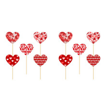 Heart Flower Picks for Table Centerpiece 15 pcs