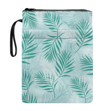 Palm Leaf Print Polyester Zip Book Sleeve