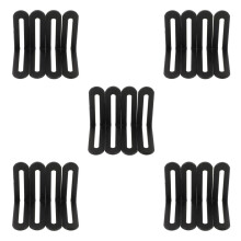 20Pcs Black Slotted L Brackets Adjustable Wall Brackets for Shelves