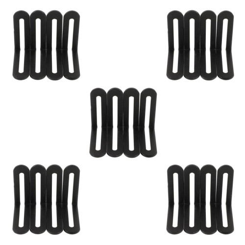 20Pcs Black Slotted L Brackets Adjustable Wall Brackets for Shelves