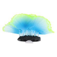 1Set Blue Lifelike Resin Coral Aquarium Ornament Glowing Plant Decor