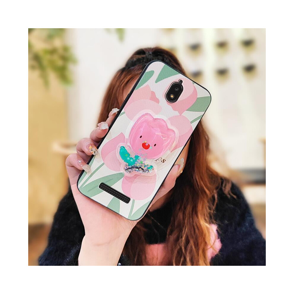 Blu View2/B130dl Phone Case – Kickstand Tpu/Silicone, Waterproof, Rotatable Stand, Glitter Quicksand Design, Protective & Cute 9101399448532