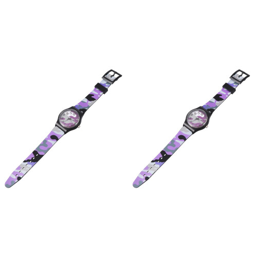 2Stk Kinderuhr , PVC Band, Einfach Ablesbare 1