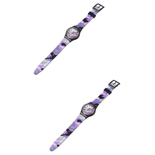 2Stk Kinderuhr , PVC Band, Einfach Ablesbare 2