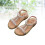 3Stk Khaki Kinder Sandalen PU Leder Mit Perlen 8