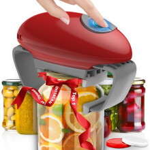 One-Touch Electric Jar Opener with Auto-Off, High Torque, Fits Most Lids – Ideal for Arthritic/Weak Hands & Seniors (White)