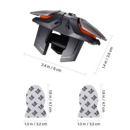Mobile Game Controller, 1 Set Mobile Game Trigger mit Handschuhen, Mobile Game Controller mit empfindlichen Controllern und Ladekabel 2