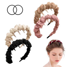 Pearl Headband for Women Vintage Beaded Reversible Non-Slip