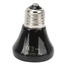 Ceramic Heat Lamp Bulb 50W Infrared Reptile Heating Emitter for Lizards Snakes Turtles