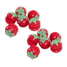 Strawberry Heatless Curlers (18/12/6pcs) – Foam Rollers for Overnight Curls, Compatible with All Hair Types