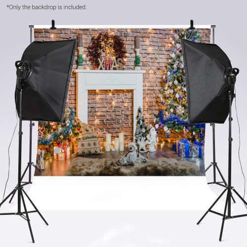 2.1x1.5m/7x5ft Christmas Backdrop W-192 Red Polyester 1